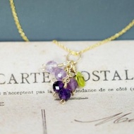 水果系列葡萄~14kgf螢石橄欖石項鍊