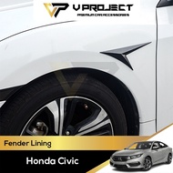 Honda Civic FC 10th Fender Lining Carbon Fiber Design 2016-2021 Civic 10th FC FK TBA TEA V Project C