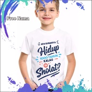 MJB Tshirt Children's T-shirt with Picture of Life Meaning Words Free Name Fashion Series A6