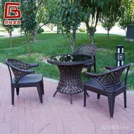 Rattan Chair Table Chair Table Chair Garden Rattan Leisure Chair Table Chair Home Courtyard Balcony 