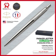 Parker Jotter Ballpoint Pen - Stainless Steel Chrome Trim (with Black - Medium (M) Refill) / {ORIGINAL} / [RetailsON]
