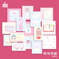 Wakawaka Sticker Pack Original Ballet Writable Cute Handbook Sticker diy Note Sticker Sticky Note
