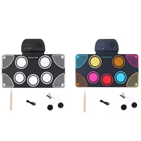 Roll up Drum Set Electronic Percussion Instrument Electric Drum Practice Pads