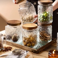 Rilea Wooden Glass Canister | Kitchen Jar | Glass with Wooden Cover | Spices | Hari Raya | Kueh Raya | Ramadan