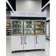 SAKATO 6 Doors stainless Steel  Combine Chiller & Freezer Piping System SUCF-UD6-DX