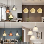 Rattan Pendant Lamp Dining Light Bedside Lamp Pendant Hanging Light Chandelier light LED ceiling lig
