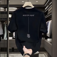 20252024Short Sleeve All-Match Street Wear Casual NEW Youth new Trendy Simple Round Neck Summer 2025