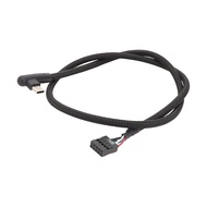 mtt Strong fabric casing USB 9 Pin Female To Type C Male Cable For PC System