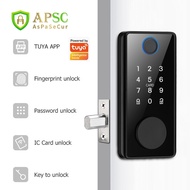 Tuya Smart Door Lock Fingerprint Electronic Deadlock Mechanical Key Auto APP Digital Dead Bolt Lock