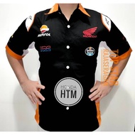 KEMEJA Honda Automotive Uniform, Moto GP Community Uniform, F1 Embroidered Shirt