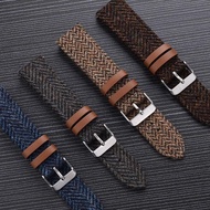 ETX18mm 20mm 22mm Vintage Genuine Leather Watch Band Replacement Bracelet for Men Women Quick Release Wrist band Weave Strap