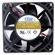 [Cooling Fan] AVC DBTA0938B8F 48V 1.33 A 9CM 9038/9238 Four-Wire PWM Violent Temperature Control Fan