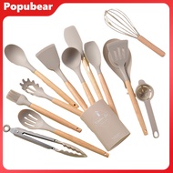12/14Pcs Cooking Utensils Non-Stick Heat Resistant Silicone Spatula Spoon Oil Brush Shovel Egg Beate