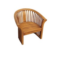 【吉迪市100%全柚木家具】UNC1-59CC 柚木圓背造型椅 不含墊