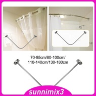 [Sunnimix3] Adjustable Curved Shower Curtain Rod Closet Rod Stretchable Shower Curtain Rod