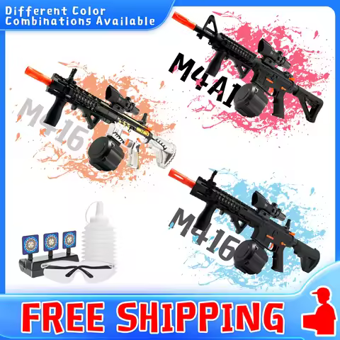 High Speed M4A1 Electric Gel Balls Gun Toys, Automatic&Manual Dual Modes, Large M416 Water Bullet Bl
