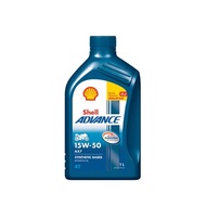 SHELL ADVANCE 15W-50 AX7 SEMI SYNTHETIC BASED MOTORCYCLE OIL 4T (1L)
