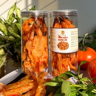 Tasty dried shrimp with salt and chili, no preservatives, vacuum zip bag 200g/30-40 pieces, equivale