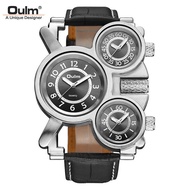 Factory Direct Sales OULM OULM Men's Watch Foreign Trade Hot Sale Quartz Watch Multi-Time Zone Genui