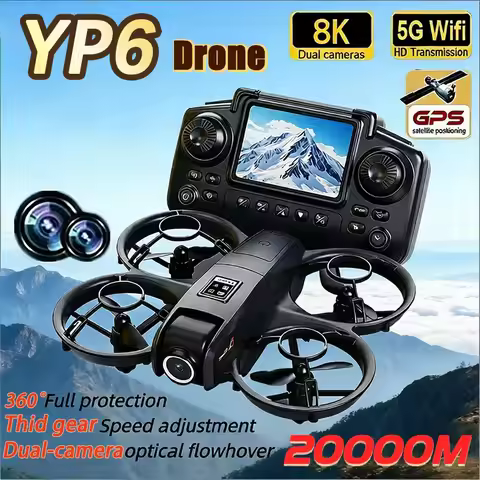 YP6 RC Drone 2.4G 5G GPS Professional 8K HD Aerial Photography Remote Control Aircraft HD Dual Camer