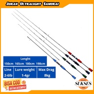 Joran UL Ultralight Ajiro samurai FIBER SOLID 180CM SAMBUNG 2