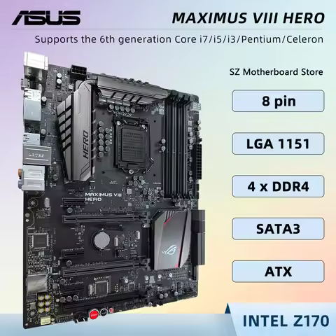 ASUS MAXIMUS VIII HERO Z170 LGA1151 compatible con Intel Core i7-6700K i5-6600K i3-6100 CPU 4XDDR4 M