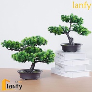 LANFY Artificial Pine Plants Bonsai, Realistic Handmade Simulation Pine Tree, Fake Plants Fake Tree 