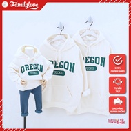 Familylove Family Hoodie - Cute Oregon Ducks Pattern Family Hoodie in Fishskin Fleece