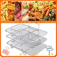 LIAOY Air Fryer Rack, Stainless Steel Cooker Dehydrator Rack, High Quality Stackable Multi-Layer Multi-Layer Dehydrator Rack Kitchen Gadgets