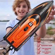 HXJRC HJ812 2.4G 4CH RC Boat High Speed LED Light Speedboat Waterproof 25km/h Electric Racing Vehicl