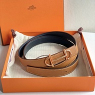 Original Hermes H Gamma Belt Buckle &amp; Reversible Strap 24mm