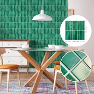 3D Green Mosaic Wall Sticker Self Adhesive 3D Wall Panel, DIY Wall Sticker for Living Room, Bedroom, Kitchen Backsplash, Bathroom, Interior Home Wall Decor 30*30cm