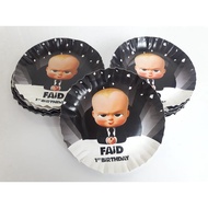 Baby boss paper plate/paper plate baby boss/baby boss Birthday plate