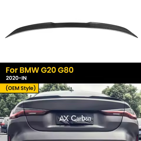 Automotive Dry Carbon Real Carbon Fiber Trunk Spoiler Wing For BMW G20 G80 2020-IN OEM Style Boot Li