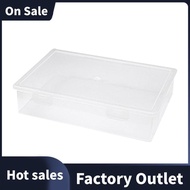 Plastic File Organizer Transparent Square Storage Box A4 Storage Box File Storage Box L