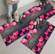 2 Pcs Kitchen Mat / Bathroom Floor Mat / Rugs  Anti-Slip Waterproof Material