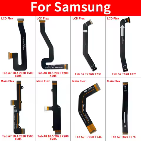 10Pcs LCD Display Connector Main Flex For Samsung Tab A7 10.4 2020 T500 T505 / A8 10.5 2021 X200 X20
