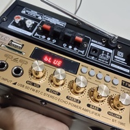 Bluetooth EQ Audio Power Amplifier Karaoke Home Theater FM Radio 600W