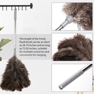 (CQOB) Ostrich Feathers Duster Retractable Feathers Duster for Home Cleaning Ceiling Furniture Fan D