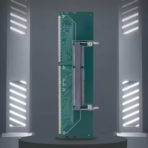 SO-DIMM to PC DIMM Memory Adapter Card Compatible with DDR3/DDR4, Easy Installation for Laptop to De