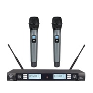Professional Wireless Microphone System Dual UHF Band Wireless Handheld 2 MICS