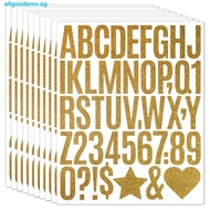 ALLGOODS 5 Sheets Glitter Letter Stickers, English Letter a-Z 2/1.5 Inch Alphabet Big Letter Sticker