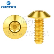 Wanyifa 1pc Titanium Bolt M4/M5/M6x10 12 15 20 25 30 35mm Umbrella Torx Head Screw for Bike Motorcyc