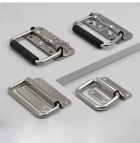 Toolbox folding handle, spring handle, exposed invisible handle, 304 stainless steel small handle, d
