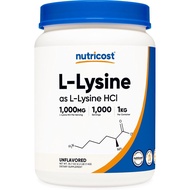 Nutricost L-Lysine Powder 1KG (2.2lbs) - Pure L-Lysine, Non-GMO, Gluten Free