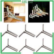 [Amleso] 2pcs Triangular Wall Shelf Bracket For Table Work Bench Saving Space 6 inch