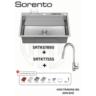 SORENTO S/STEEL KITCHEN SINK SRTKS7850 C/W TAP + ACCESSORIES