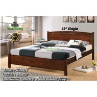 Harmony Tommy Wooden Queen Bed Frame / Solid Wood Queen Bed / Katil Queen Kayu / Katil Queen Murah / Bedroom Furniture