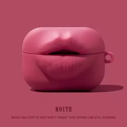 Spoof Lips Silicone Case for AirPods 4 Airpod 1 2 3 Pro Pro2 Bluetooth Charging Box Shockproof Prote