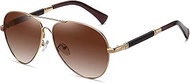 Cyxus Polarized Aviator Sunglasses for Men Classic Mirrored Lens UV Protection